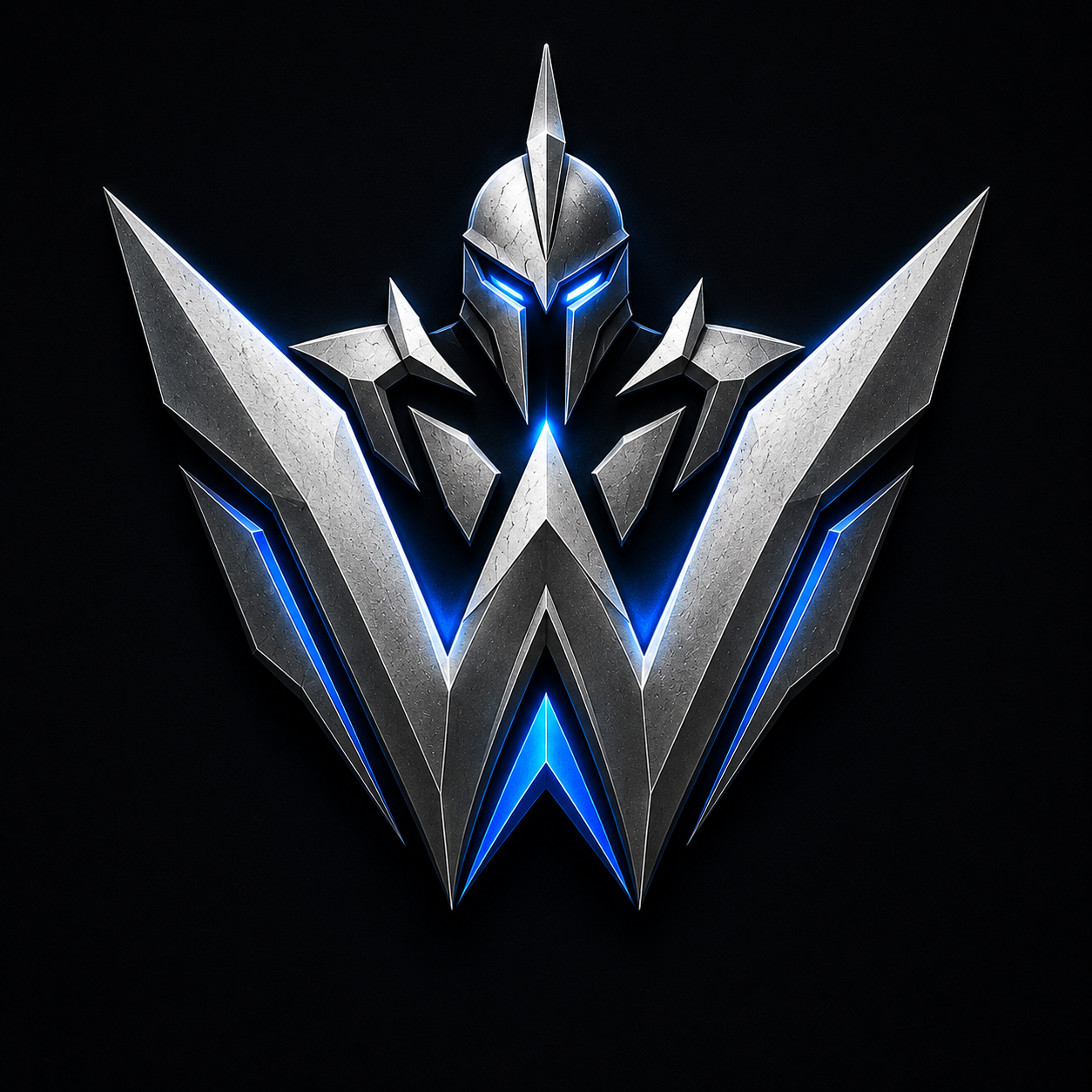 Warriors silver and blue warrior emblem